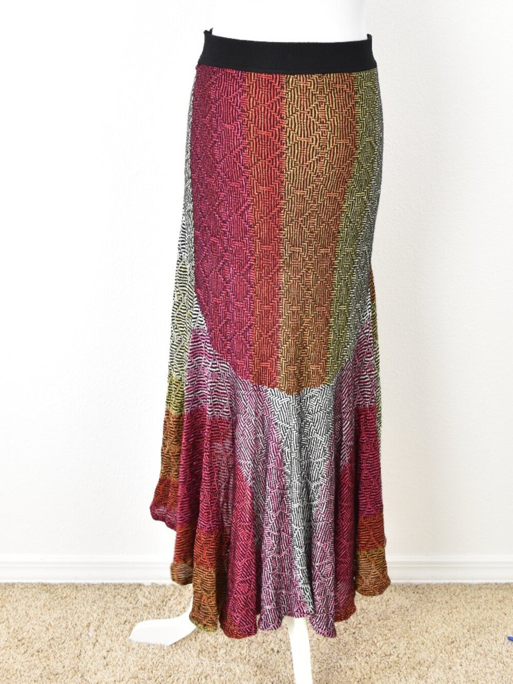 Anthropologie Cecilia Prado Abstract Midi High Low Skirt - M - Picture 6 of 9